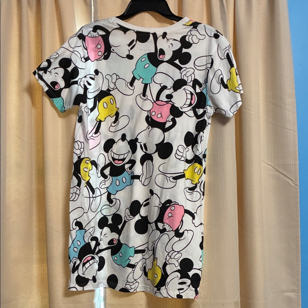 Disney Mickey Mouse Multicolor Tee short sleeve nightshirt XS 2-4 - Picture 5 of 5